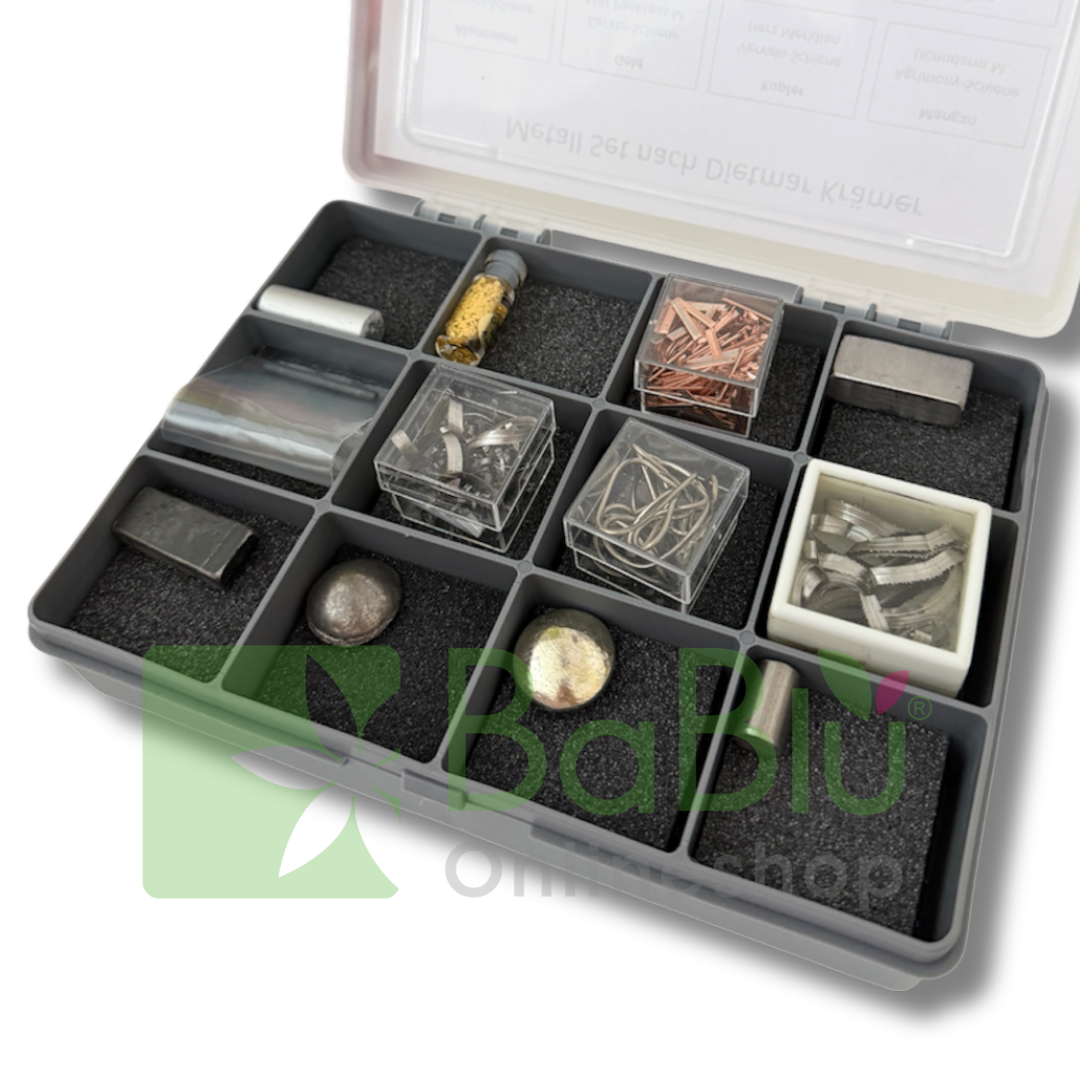 Metalltherapie STARTERSET - für die Chakra-Therapie, 12 geprüfte Metalle in praktischer Aufbewahrungsbox Metalltherapie STARTERSET - für die Chakra-Therapie, 12 geprüfte Metalle in praktischer Aufbewahrungsbox