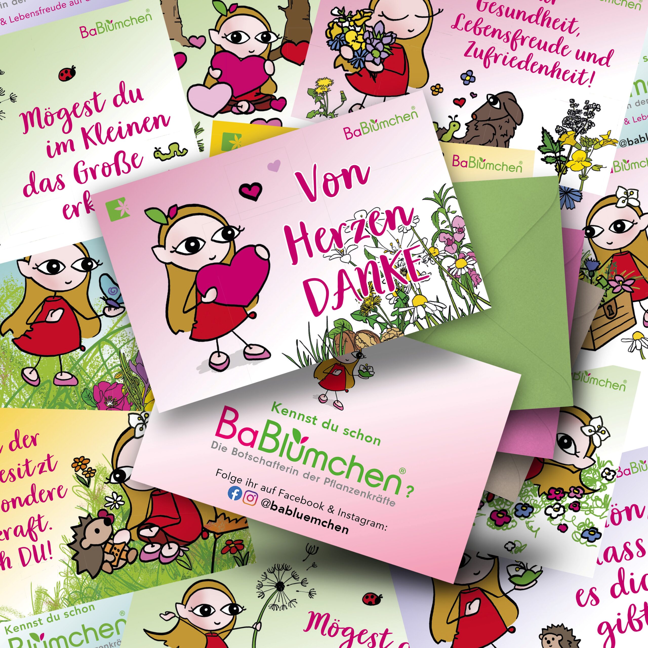 BaBlümchen Mockup Spruchkarten Set 1