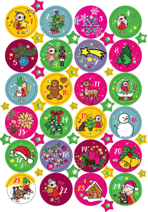 Advent Kalender Sticker DIY BaBlümchen