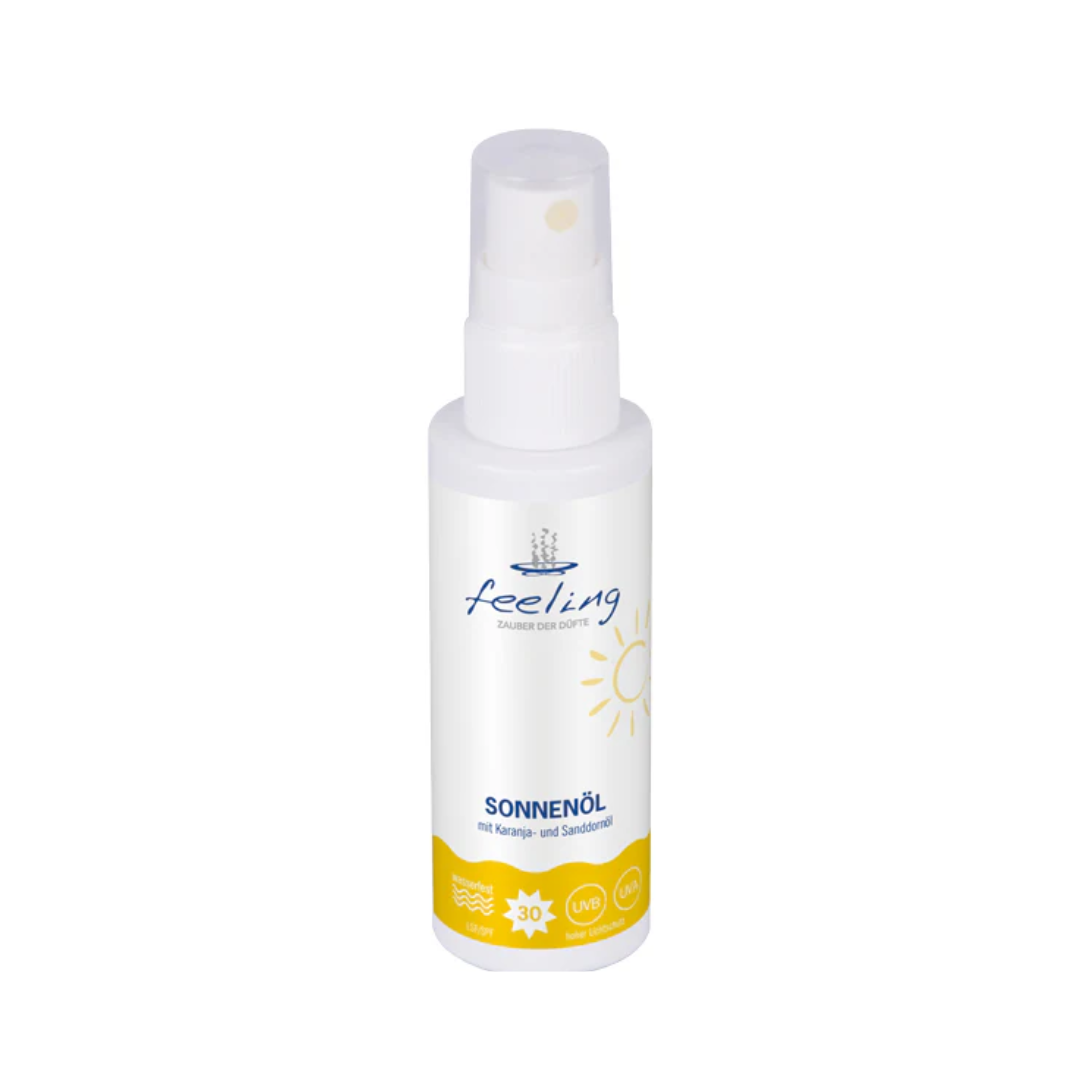 Sonnenöl LSF 30 Naturkosmetik mit mineralischem Sonnenschutz für Gesicht und Körper feeling Sonnenöl LSF 30 Naturkosmetik mit mineralischem Sonnenschutz für Gesicht und Körper feeling